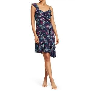Likely Ophelia Floral Zoe Asymmetrical Dress Size 8